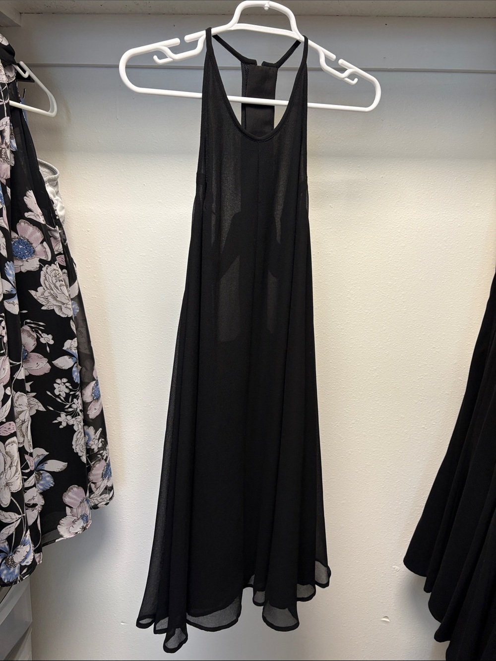 ASOS Black Backless Women's Halter A-Line Dress